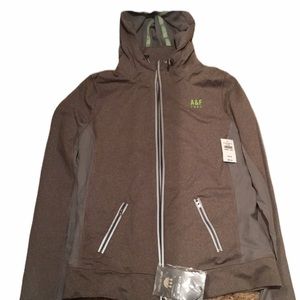 NWT Abercrombie & Fitch active jacket L cozy grey
